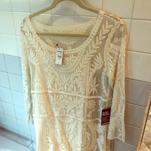 Cream lace express dress